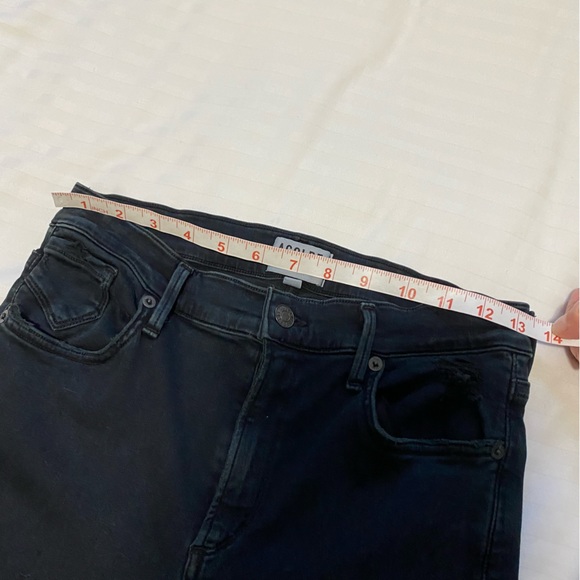 Agolde Sophie High Rise Distressed Skinny Jean Ruthless Black size 29 - Picture 13 of 15
